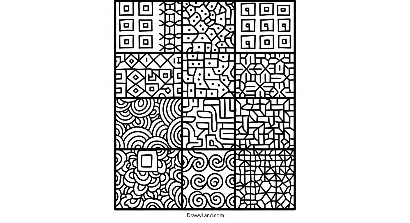 Free Printable Patterned Coloring Pages for Kids patterned coloring pages 7