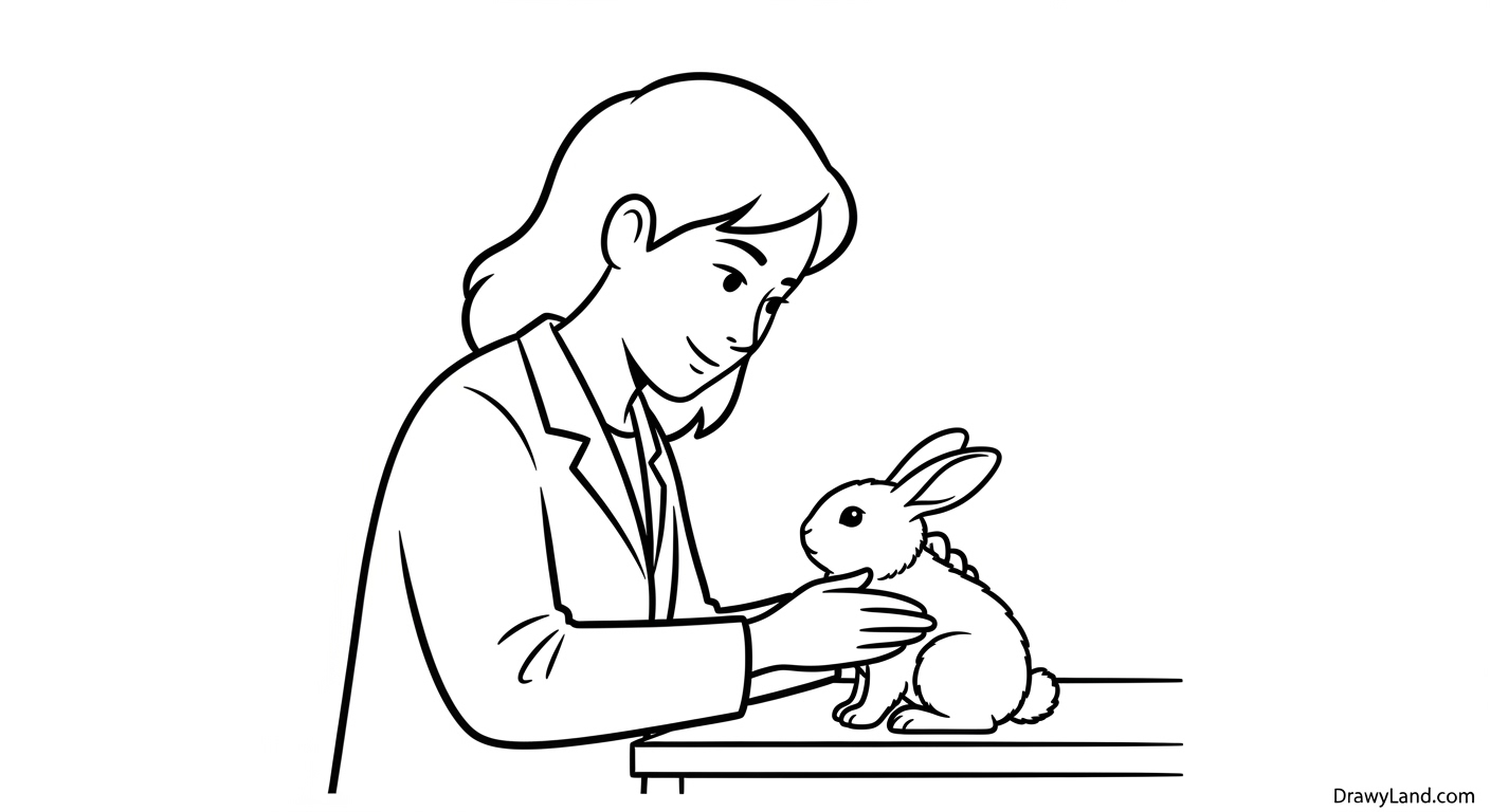 Free Printable Pets Coloring Pages for Little Artists easy pets coloring pages for toddlers with a bunny