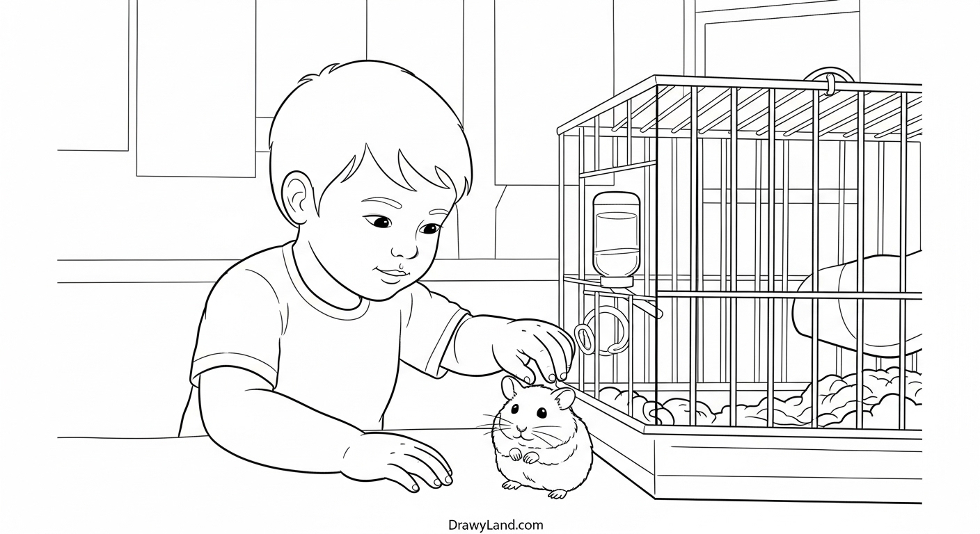 Free Printable Pets Coloring Pages for Little Artists animal companions coloring pages showing pet care
