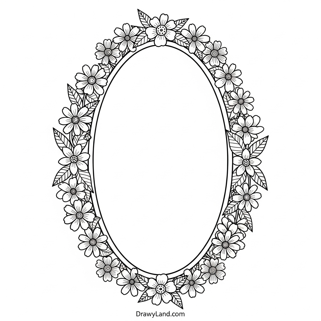 Preschooler coloring an easy photo frame coloring page for kids