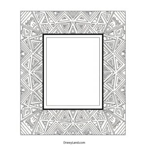 photo frame coloring page 7