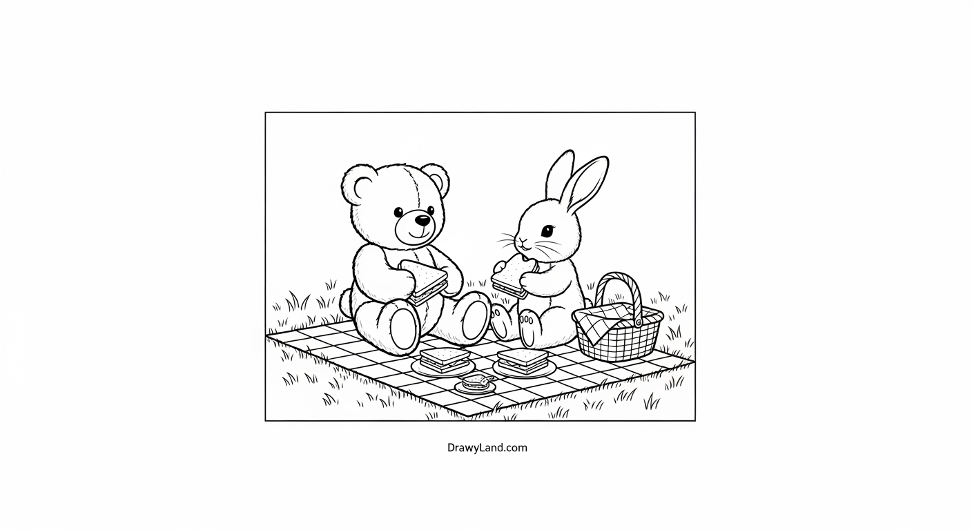 Free Printable Picnic Coloring Pages for Kids funny ants at a picnic coloring page printable