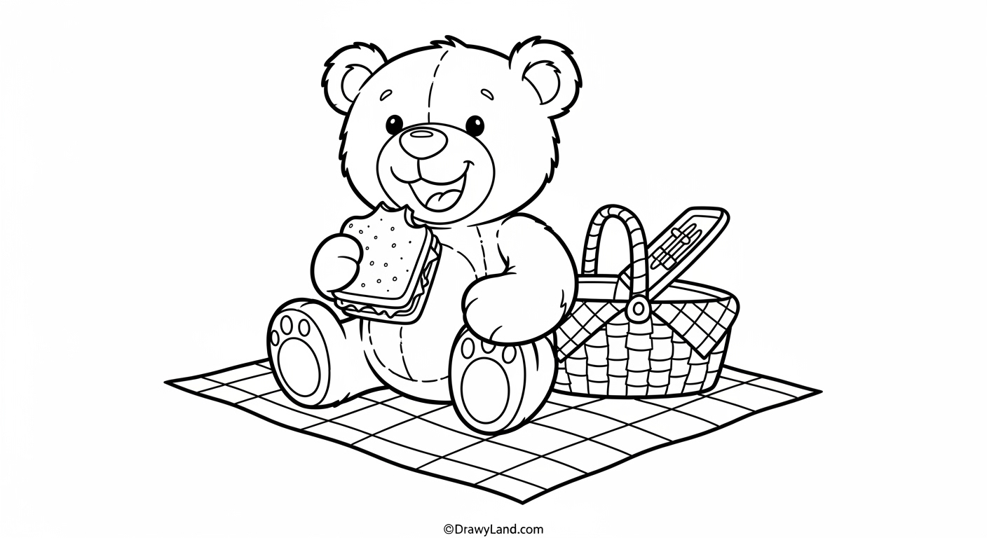 picnic coloring pages 4
