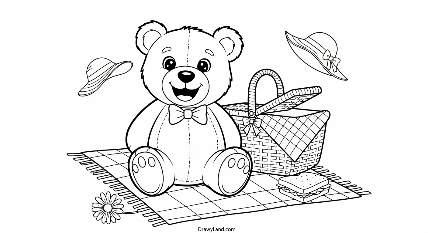 Free Printable Picnic Coloring Pages for Kids free printable picnic coloring page for kids