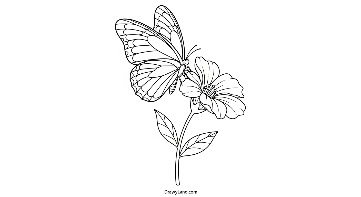 Free Printable Pictures to Color of Flowers and Butterflies colorful example of pictures to color of flowers and butterflies