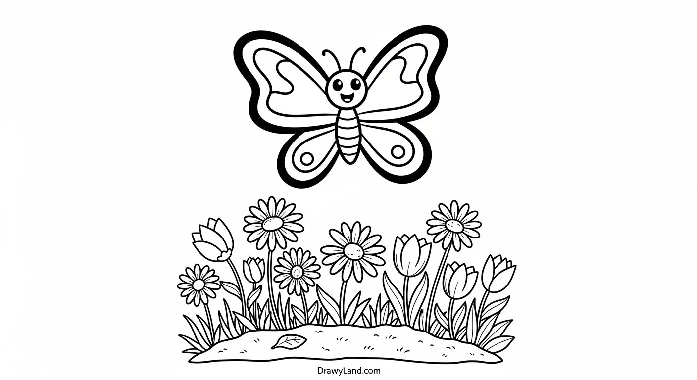 Free Printable Pictures to Color of Flowers and Butterflies beautiful butterfly pictures to color with intricate wing patterns