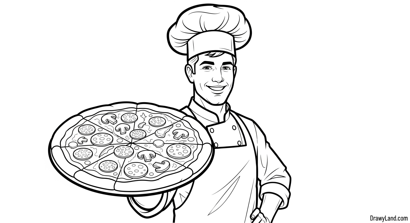 Free Printable Pizza Coloring Page for Kids cute pizza coloring page with a face