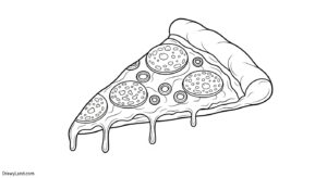 Free Printable Pizza Coloring Page for Kids pizza coloring page
