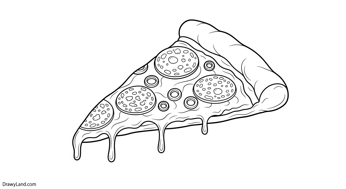 Free Printable Pizza Coloring Page for Kids pizza coloring page