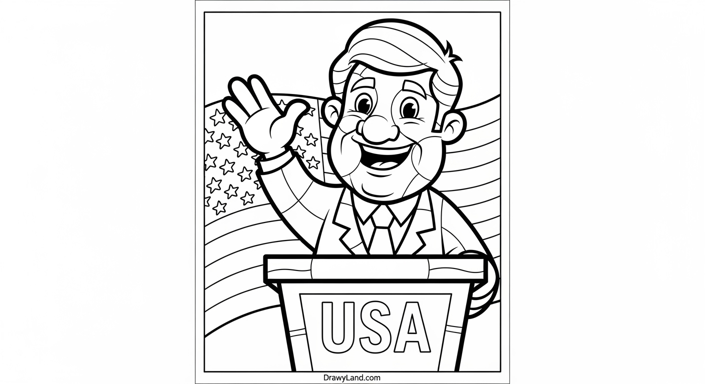Free Printable President Coloring Pages for Kids Patriotic holiday president coloring pages for family fun