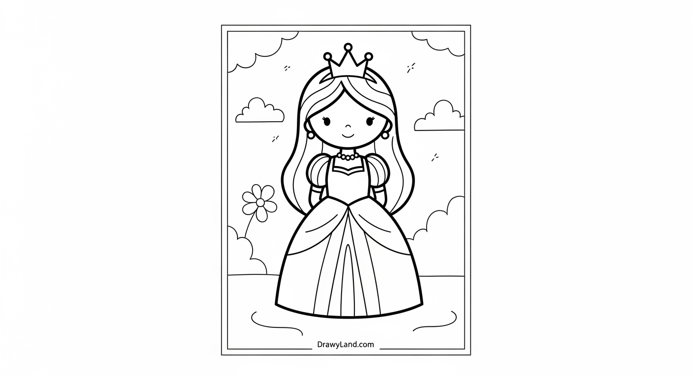 Free Printable Princess Images to Color realistic princess images to color for older children