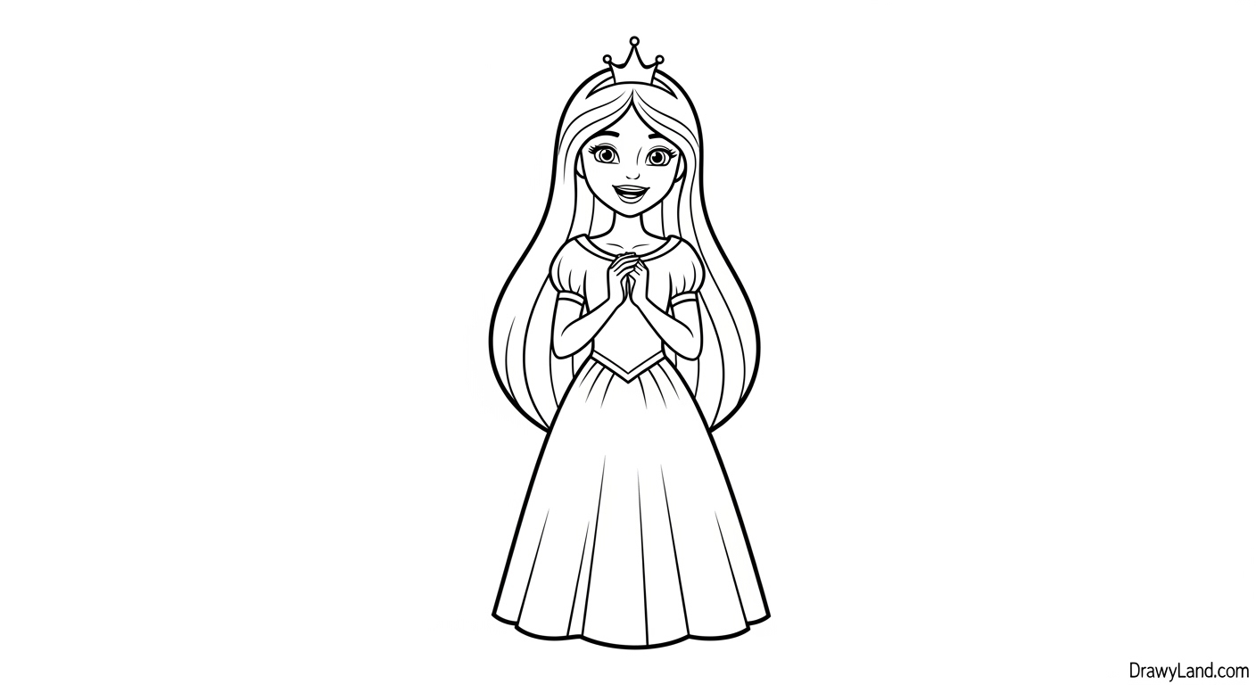 Free Printable Princess Tiana Coloring Pages for Kids beautiful princess tiana in green dress coloring pages