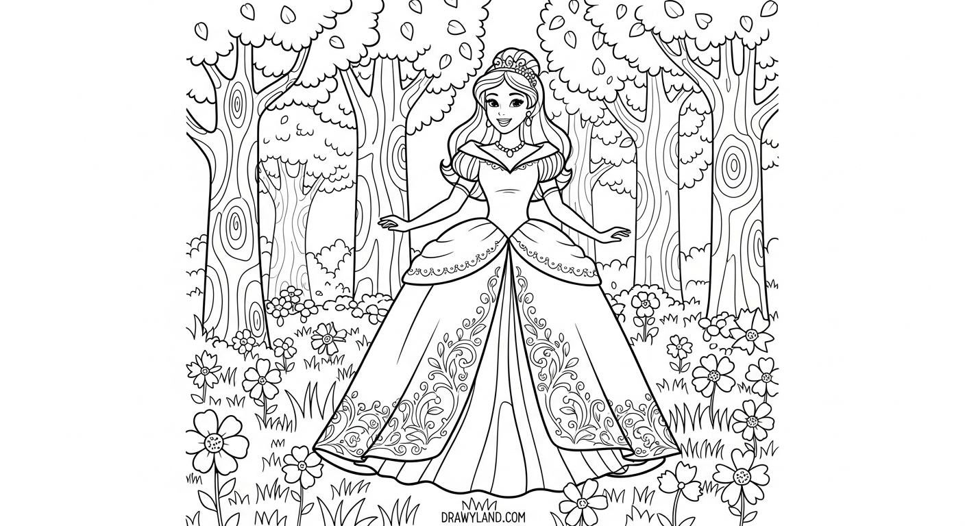Free Printable Princesses Coloring Pages birthday party princesses coloring pages free activity