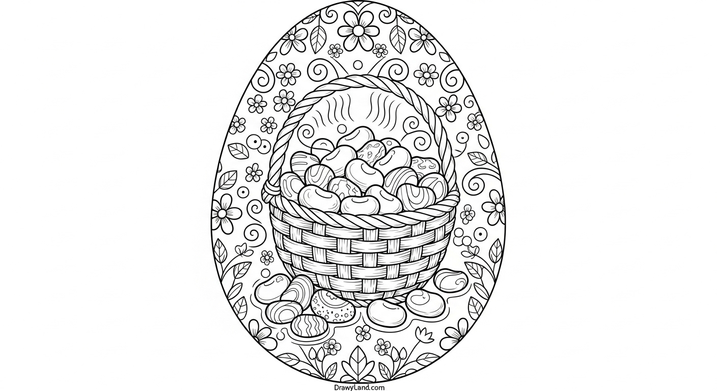 Free Printable Easter Egg Coloring Pages simple Easter egg coloring sheet for preschoolers