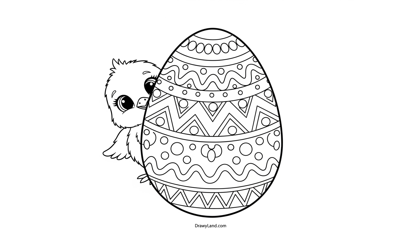 Free Printable Easter Egg Coloring Pages printable geometric Easter egg design to color