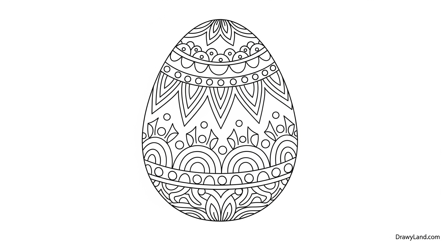 Free Printable Easter Egg Coloring Pages DIY Easter egg decoration printable sheet