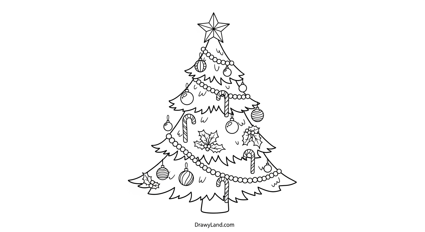 Free Printable Christmas Tree Coloring Pages christmas tree with presents coloring pages to download