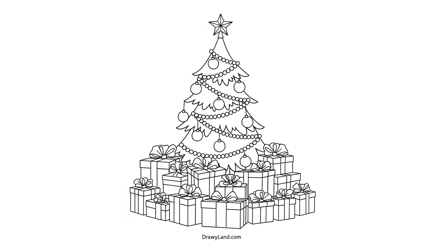 Free Printable Christmas Tree Coloring Pages DIY christmas tree coloring activity for preschoolers
