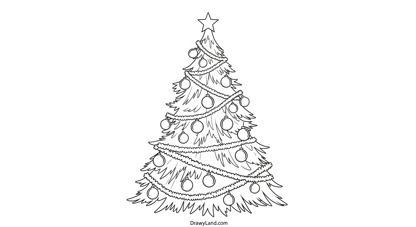 Free Printable Christmas Tree Coloring Pages big christmas tree coloring pages printable
