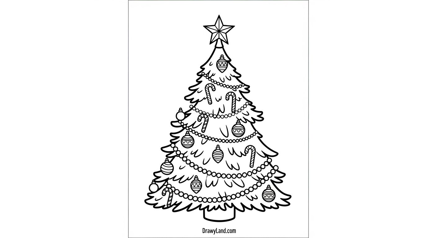 Free Printable Christmas Tree Coloring Pages coloring pictures of christmas trees and santa claus