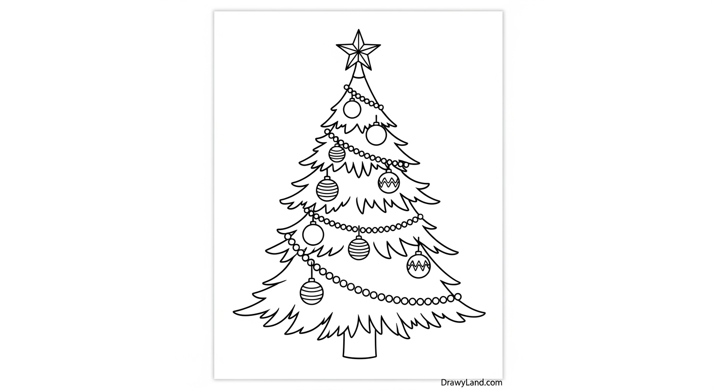 Free Printable Christmas Tree Coloring Pages free printable christmas tree coloring pages for kids