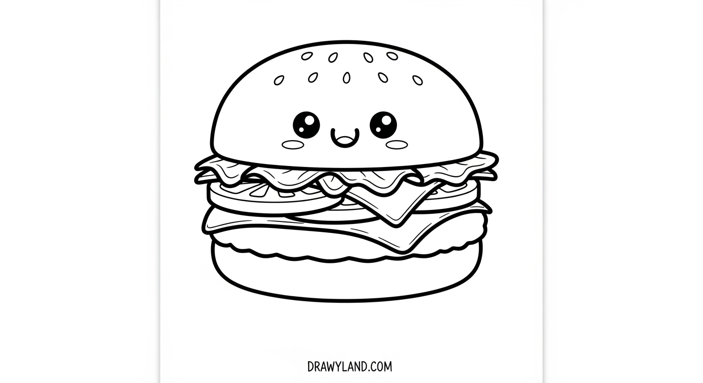Adorable & Free Printable Cute Food Coloring Pages printable cute food coloring pages of a happy strawberry and avocado