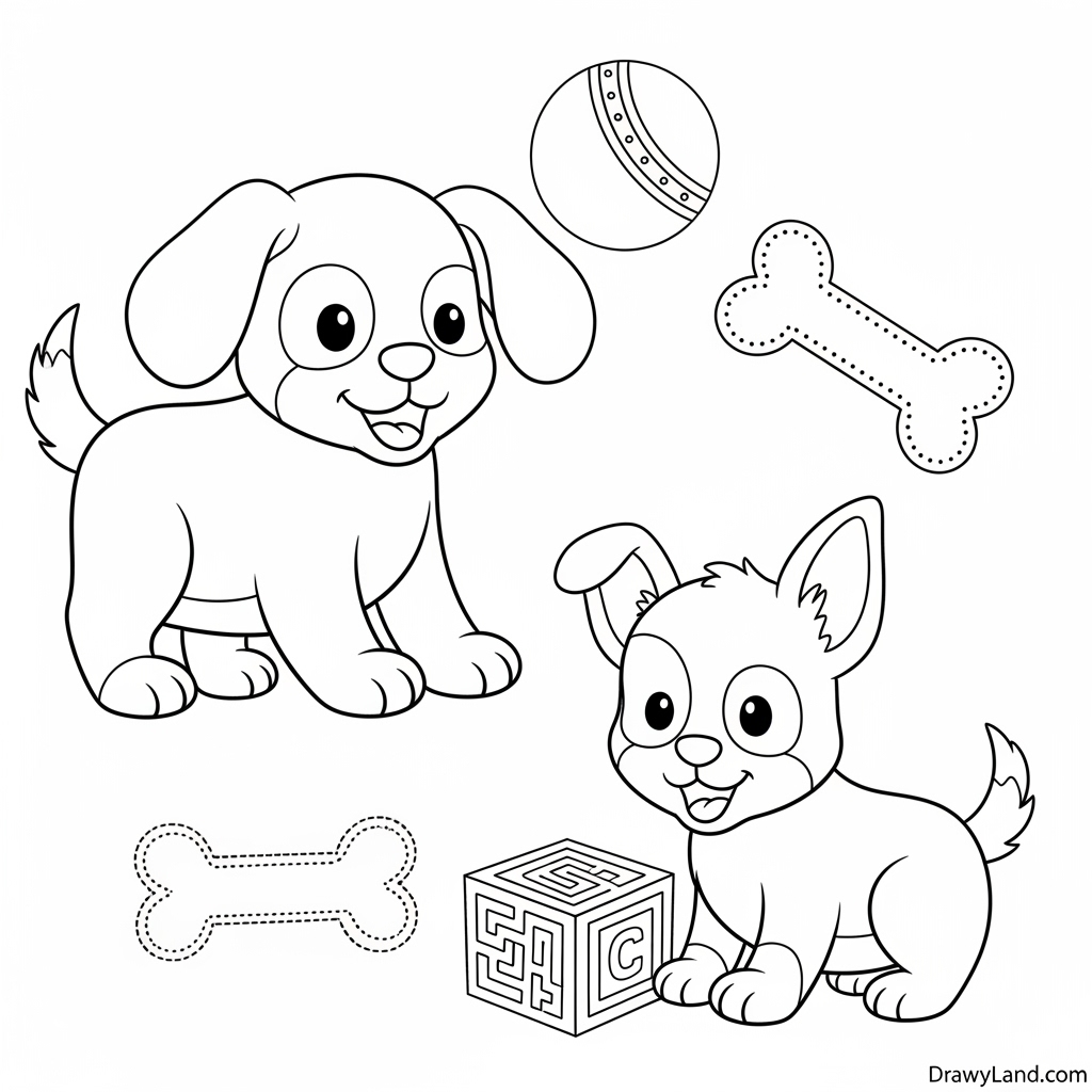 Kids using puzzle coloring pages to improve fine motor skills