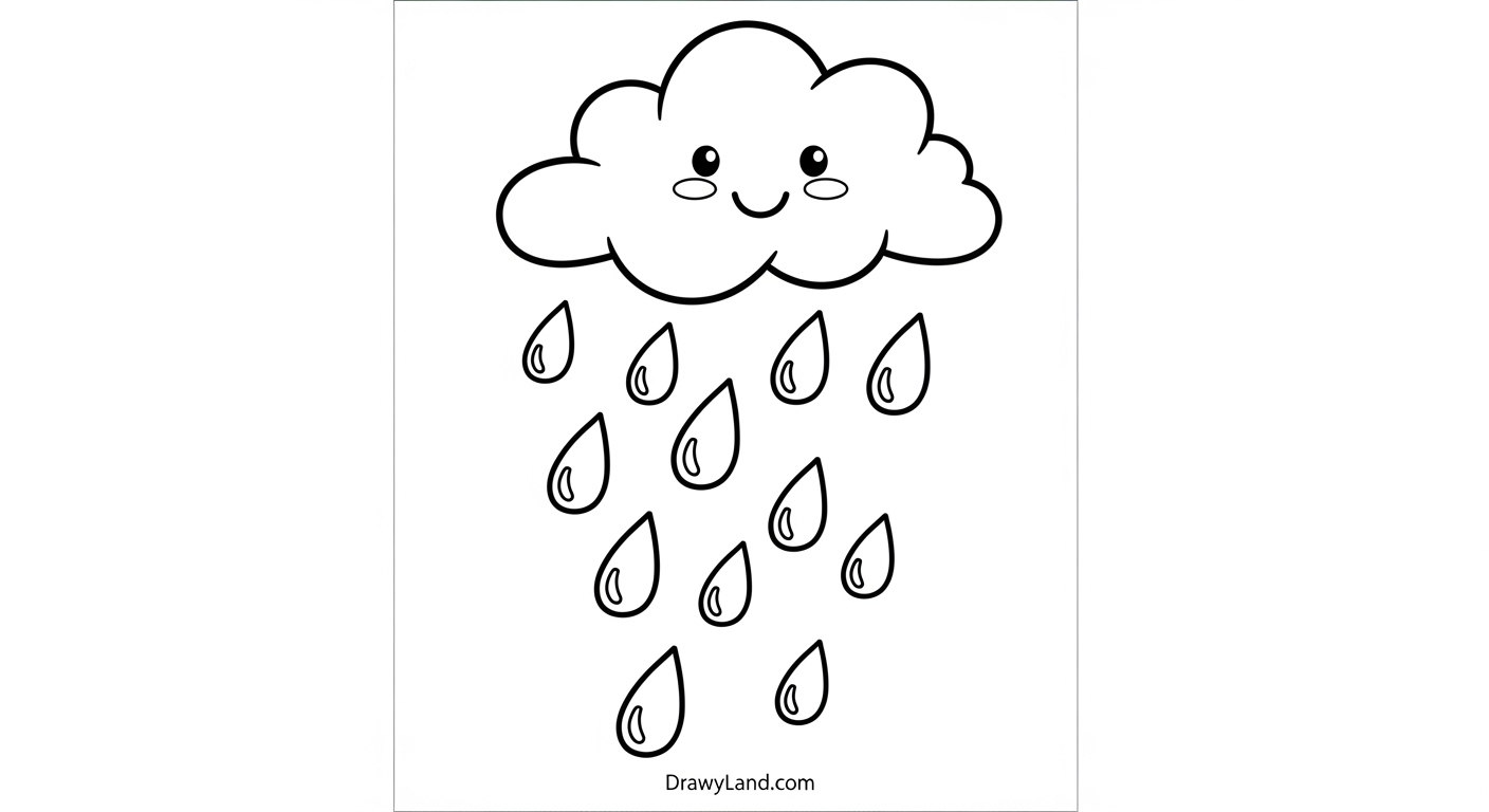 Free Printable Rain Coloring Sheets for a Rainy Day cute rain coloring sheets with boots and puddles