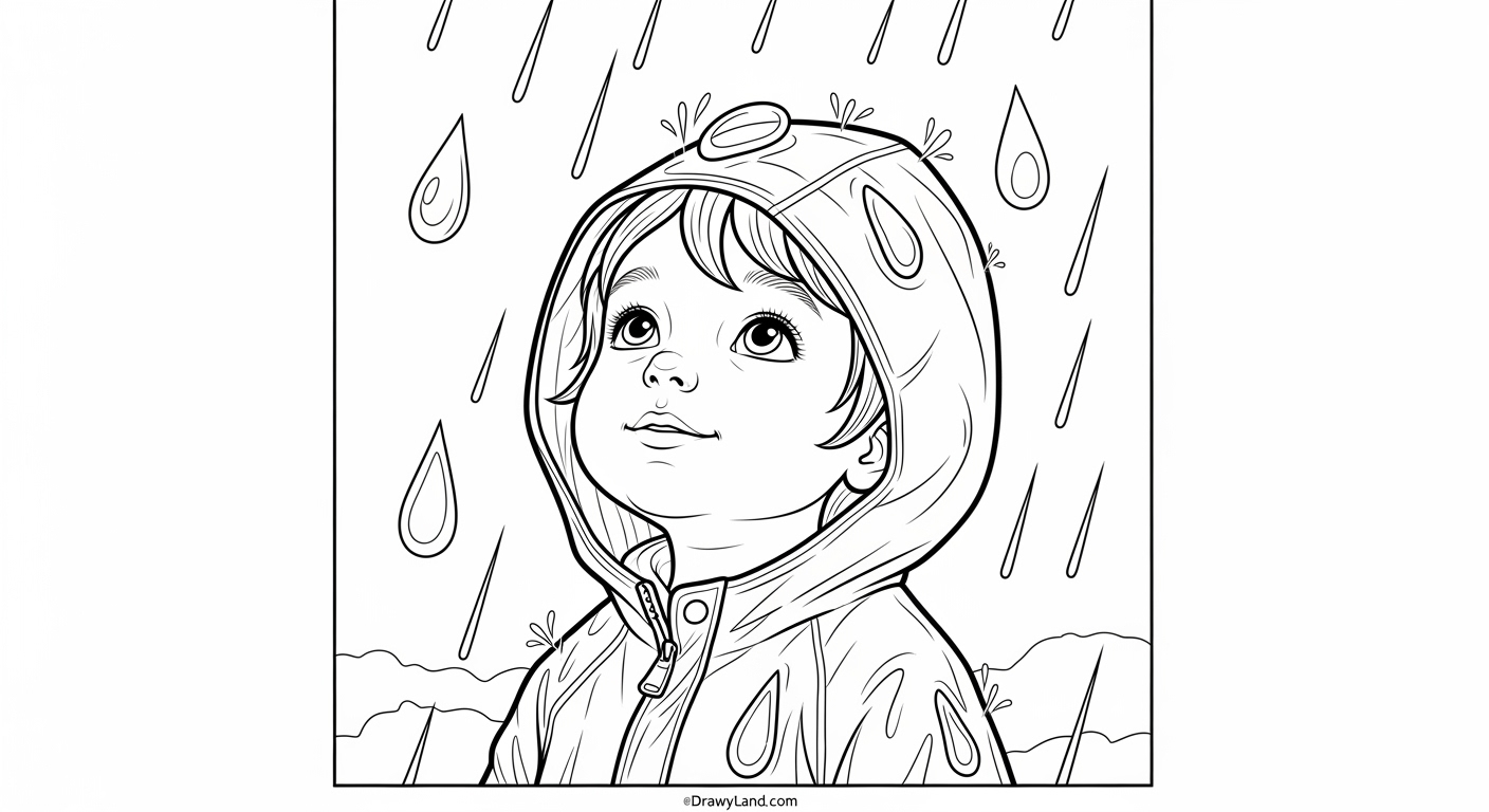 Free Printable Rain Coloring Sheets for a Rainy Day simple raindrop coloring sheets for toddlers