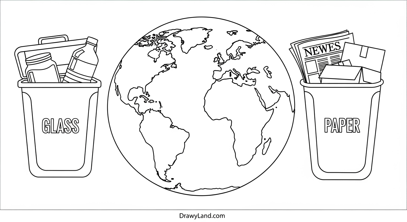 Free Printable Recycling Coloring Sheets for Kids Easy recycle symbol coloring sheet for toddlers