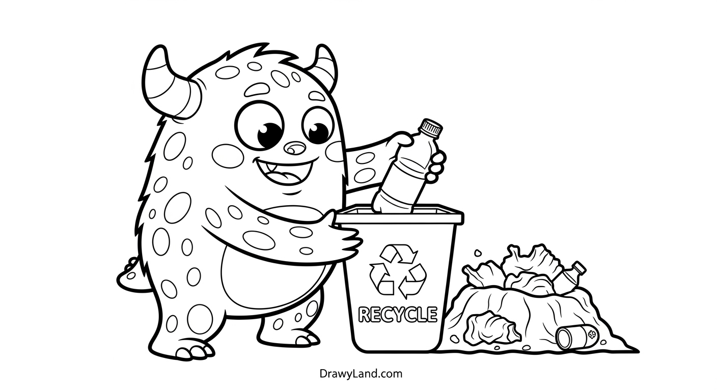 Free Printable Recycling Coloring Sheets for Kids Planet Earth conservation coloring page for children