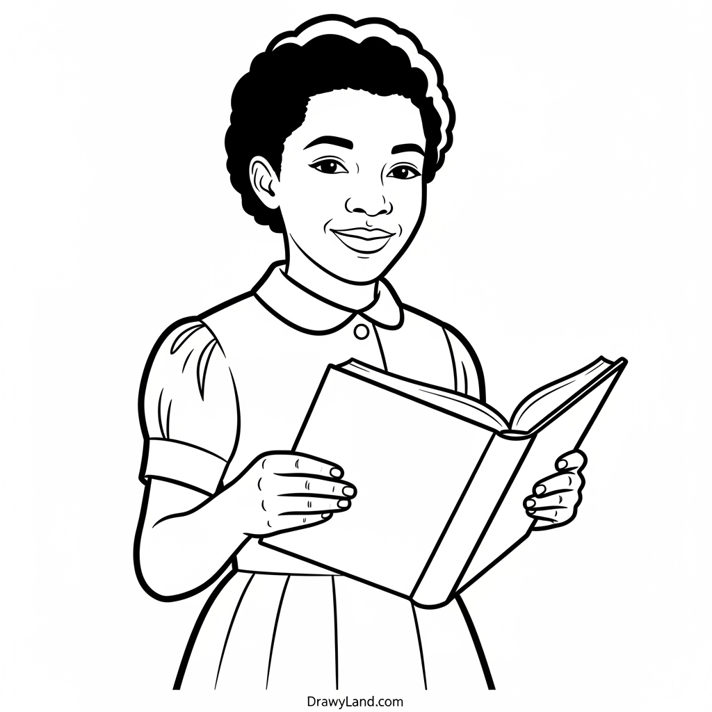 Printable of Ruby Bridges for preschool students