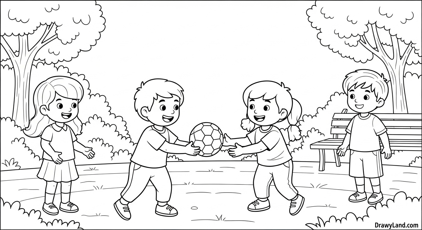 Free Printable Sharing Coloring Pages for Kids Kindness-themed sharing coloring page for character education
