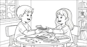 Free Printable Sharing Coloring Pages for Kids sharing coloring page 7