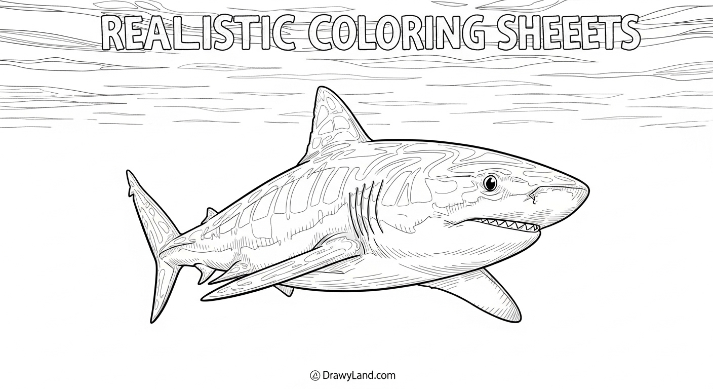 Free Printable Shark Coloring Book for Little Artists shark coloring book 7