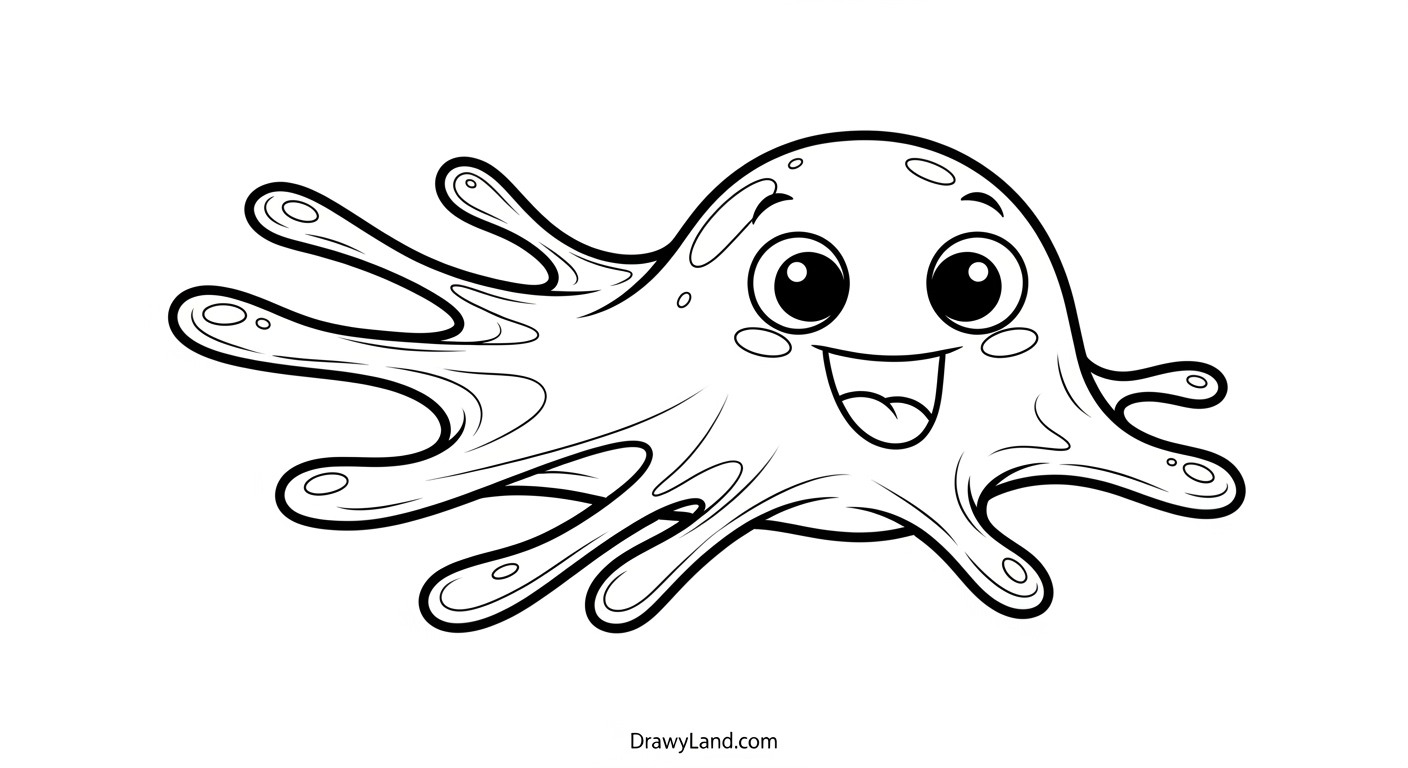 Free Printable Slime Coloring Pages for Kids cute slime drawings for kids to color