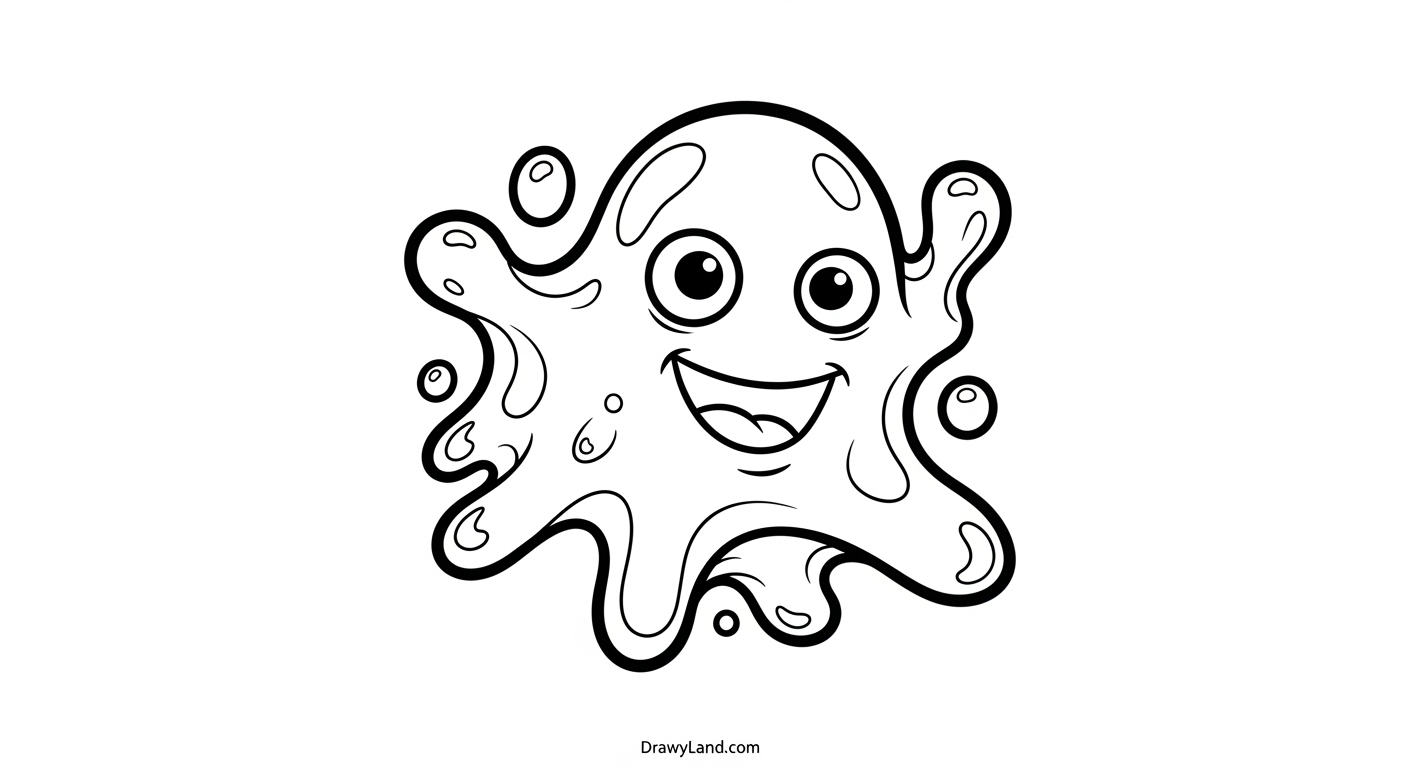 Free Printable Slime Coloring Pages for Kids kids making slime coloring page for a craft project