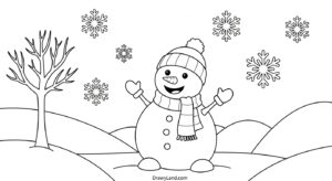 Free Printable Snowman Coloring Page snowman color page 7