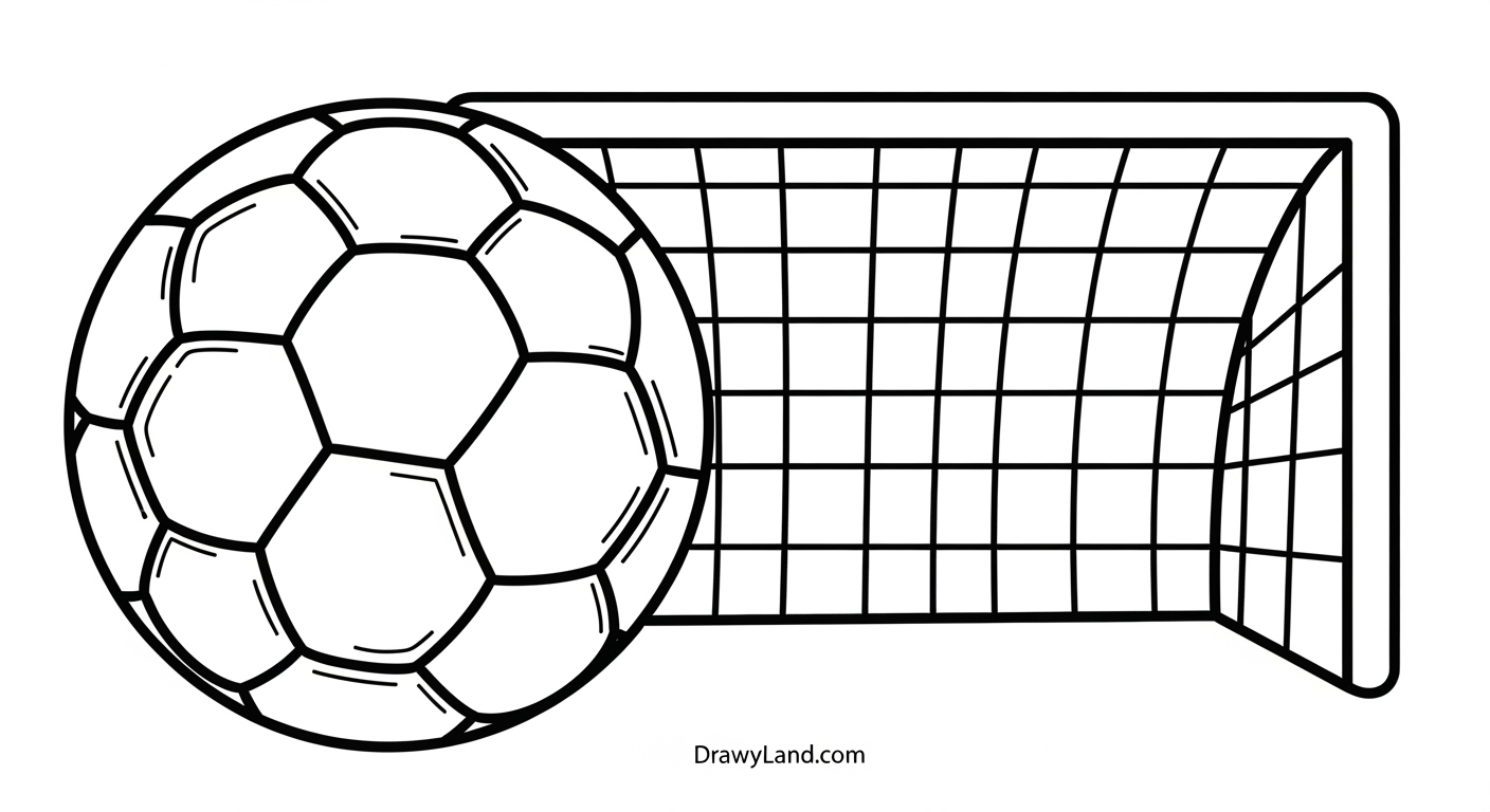 Free Printable Soccer Ball Coloring Sheets cute soccer ball drawing to color