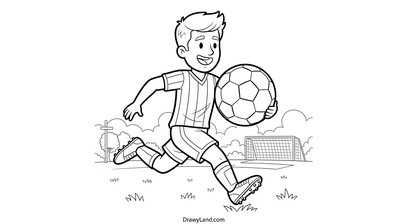 Free Printable Soccer Coloring Pages for Kids easy to color soccer ball coloring pages