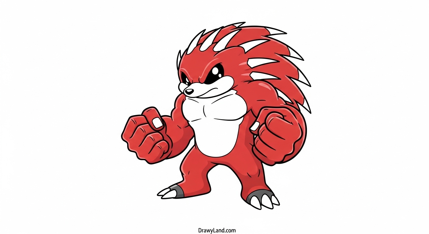 Free Printable Sonic Characters Coloring Pages Knuckles the Echidna coloring printable