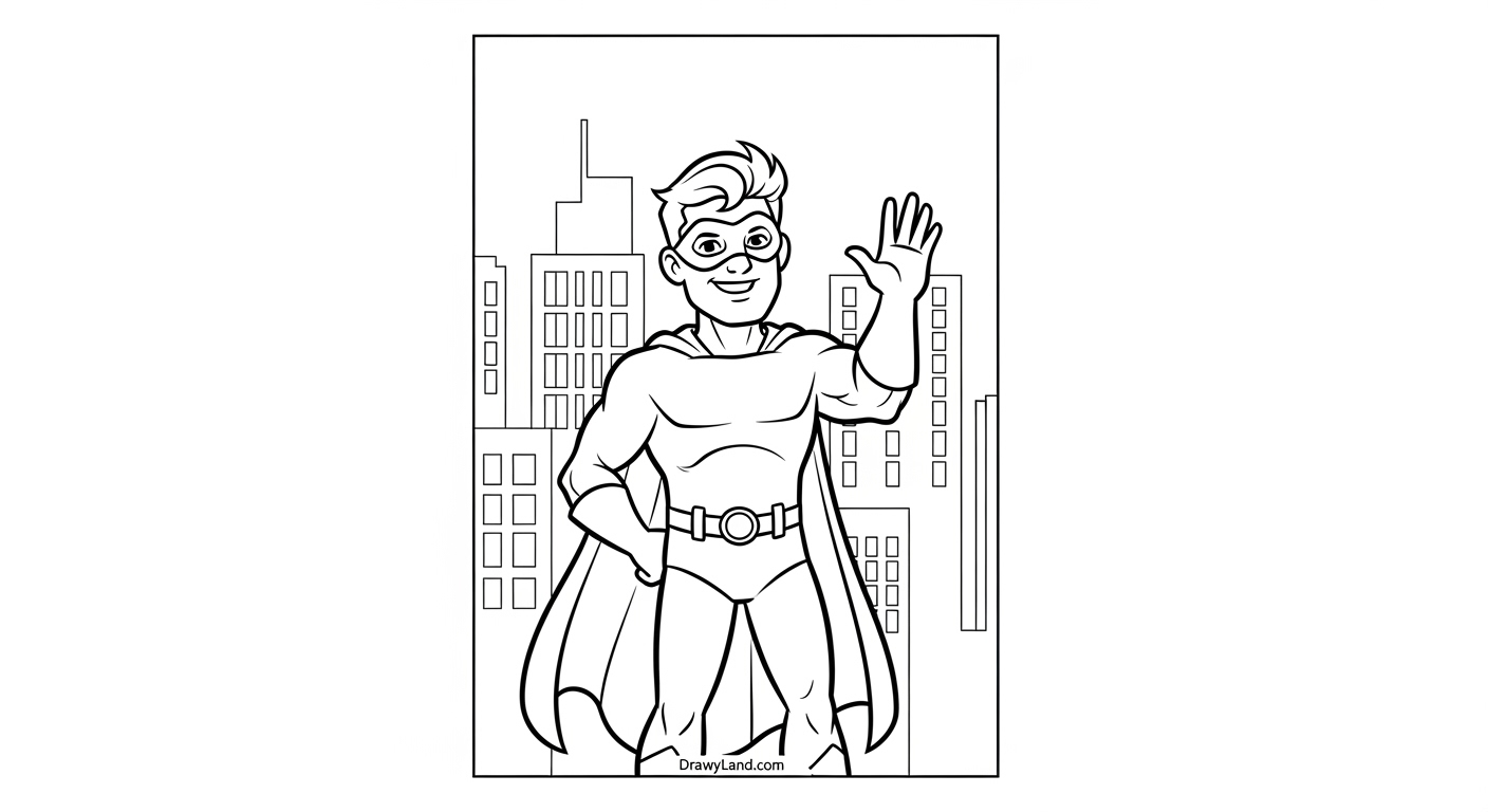 Free Printable Spidey and His Amazing Friends Coloring Pages Easy Spidey coloring page to improve fine motor skills