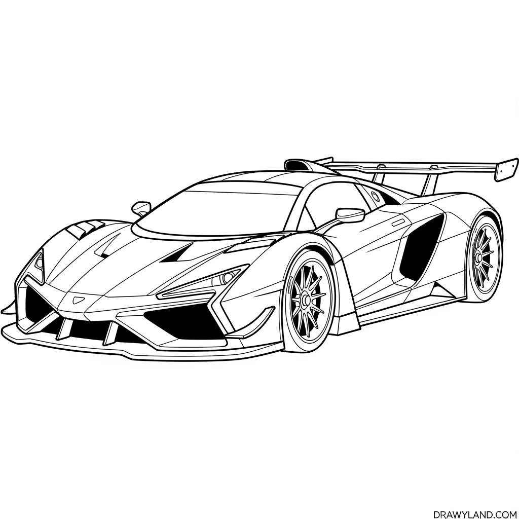 printable race car coloring pages for children