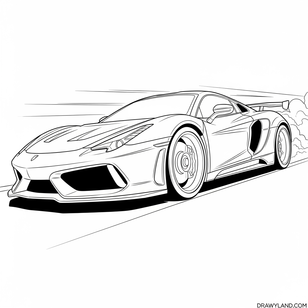 fun race car coloring activity for kids