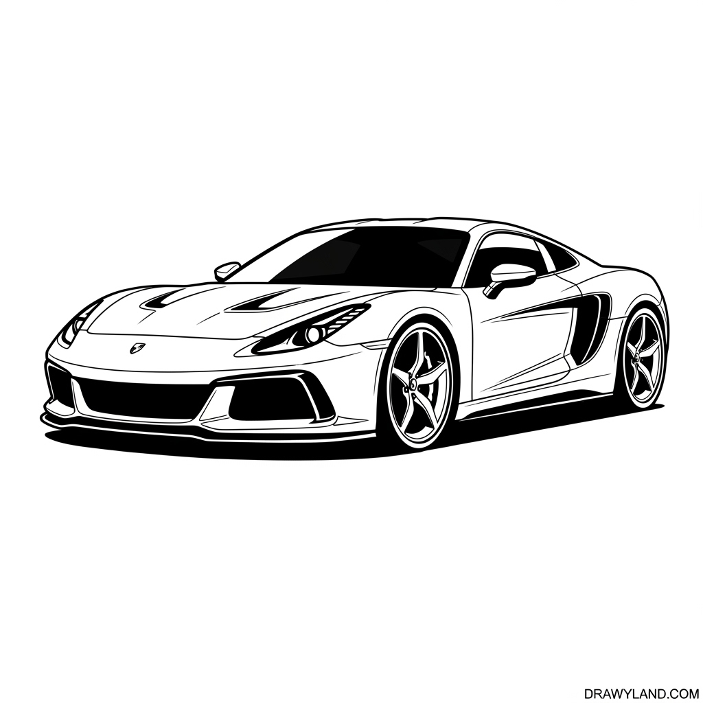 educational sports car coloring pages for preschoolers
