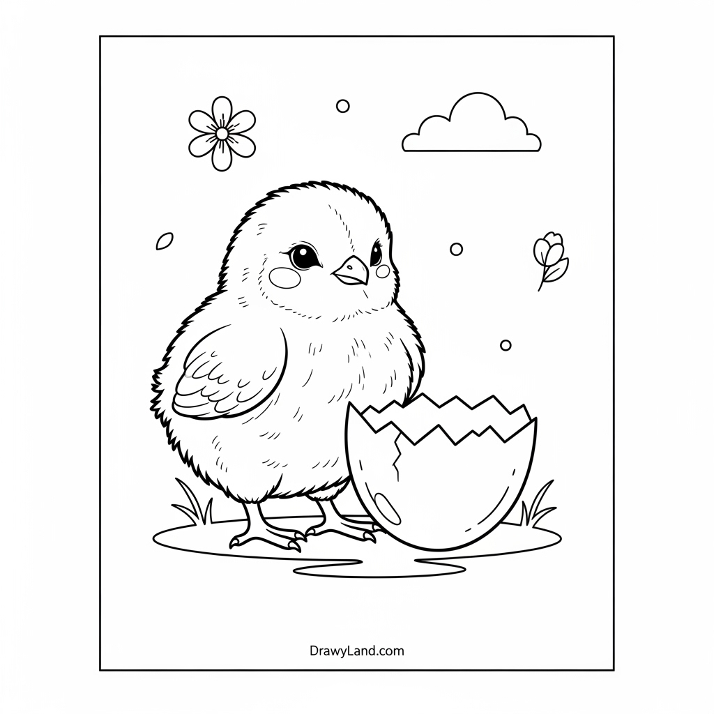 Printable spring animal pictures featuring a baby lamb