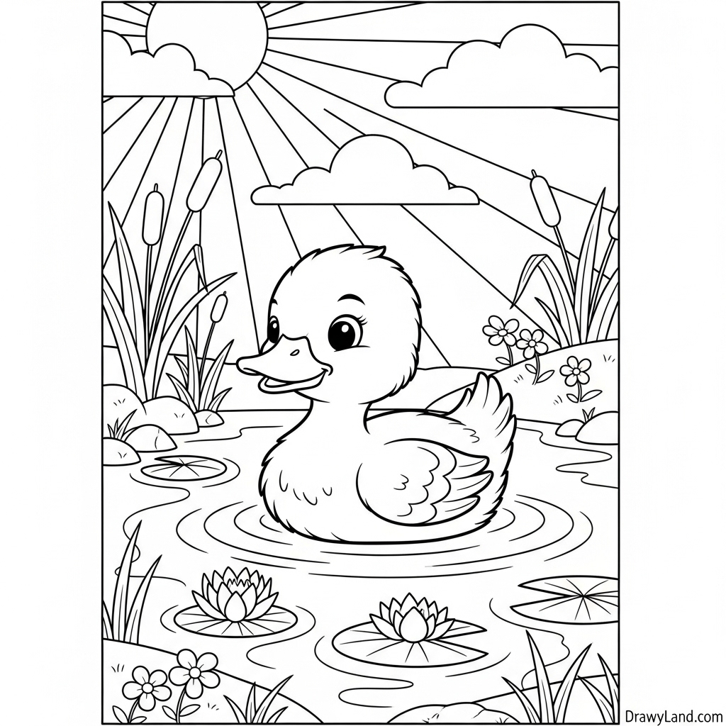 A beautiful butterfly on a flower spring animals coloring page