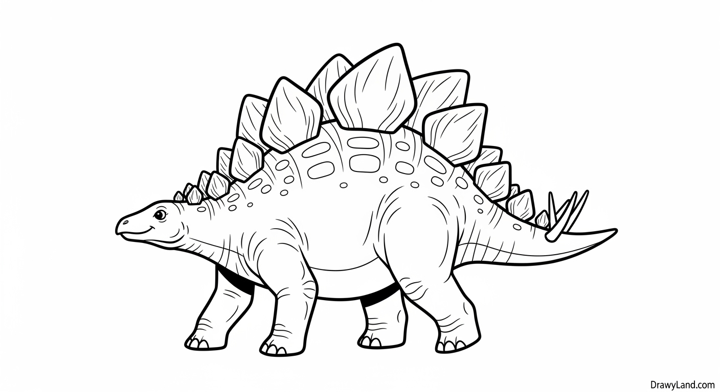 Free Printable Stegosaurus Dinosaur Coloring Pages Printable Stegosaurus fact sheet and coloring page