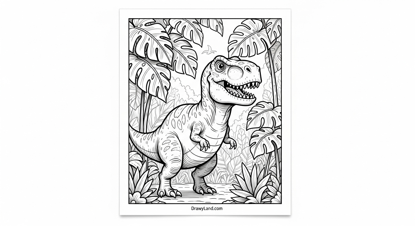 Free Printable T-Rex Coloring Pages a baby t rex printable coloring sheet for toddlers