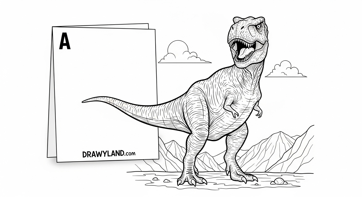 Free Printable T-Rex Coloring Pages a t rex roaring printable for a fun coloring activity